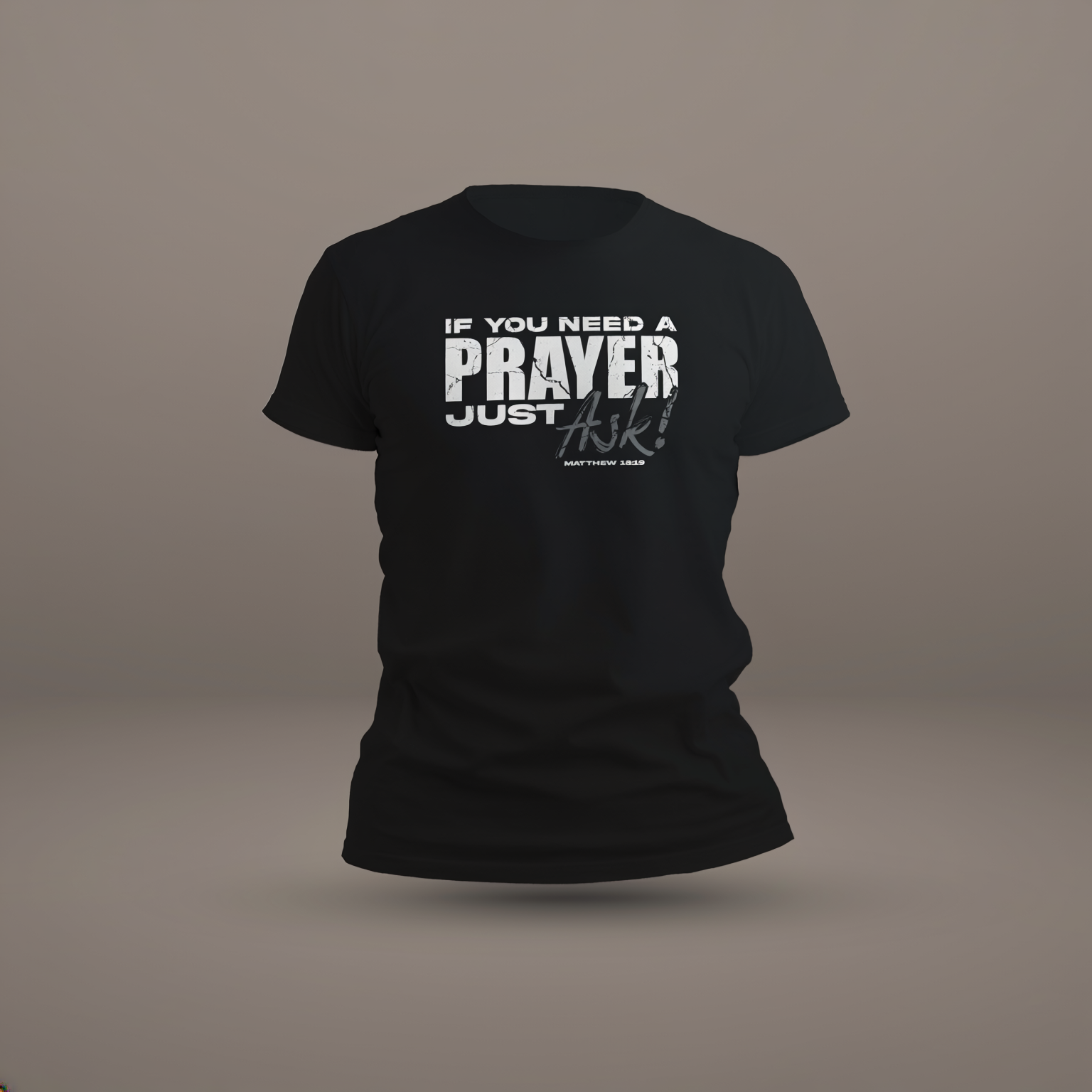 Just Ask t-shirt in Black Onyx